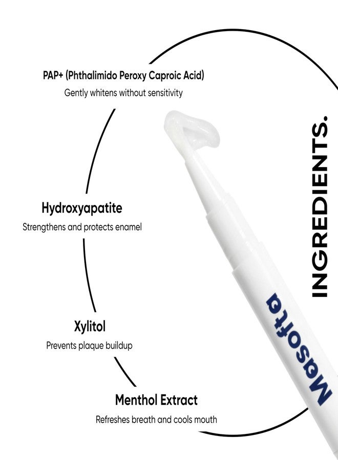 Masofta Teeth Whitening Pen For Removing Yellow and Dark Stains With PAP+, Peroxide & Sensitivity Free - 2ML - Image 2